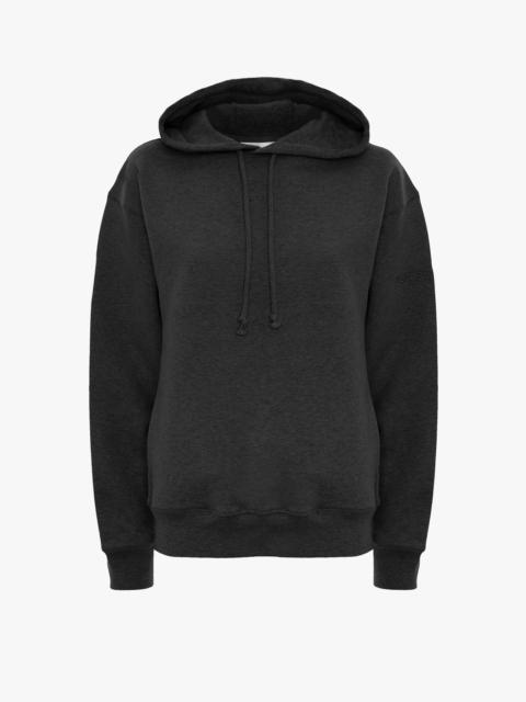 Logo Embroidered Hoodie In Black