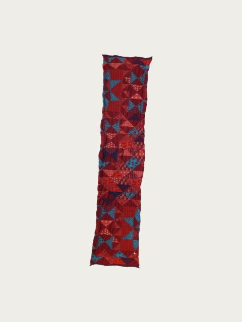 Fulling Wool HAPPY Scarf INDIGO RAG - Red