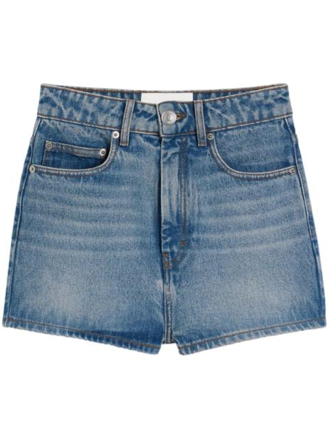 denim mini shorts