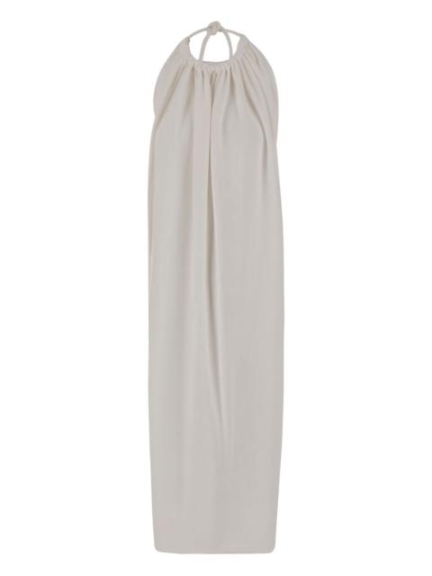 halterneck midi dress