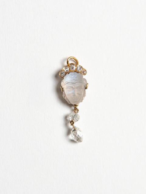 MOONSTONE DIAMOND PENDANT IN 18kt GOLD