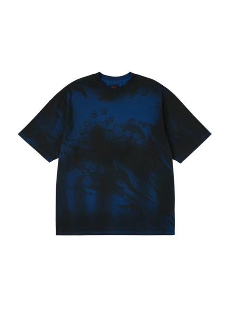 Button Seagull Print Oversized T-Shirt