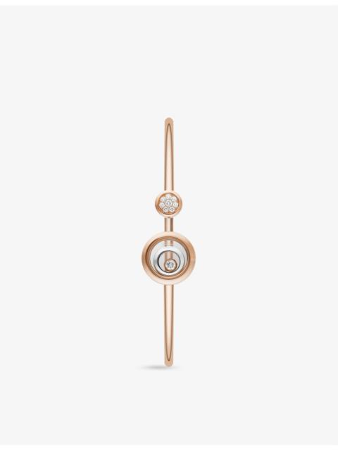 Happy Spirit 18-carat rose and white-gold and diamond bangle