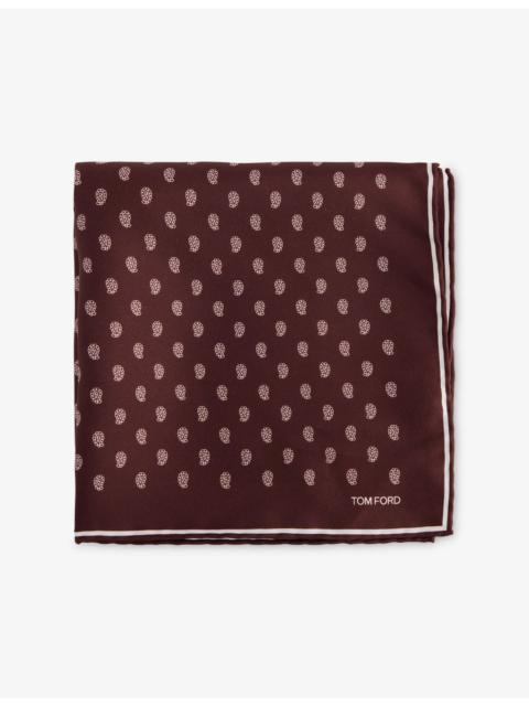 Polka-Dot Silk Pocket Square