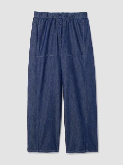 Lightweight Organic Cotton Denim Wide-Leg Pant