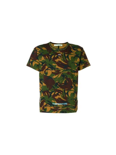 Off-White Green Camouflage Arrows Short Sleeve OMAA002S188780129901