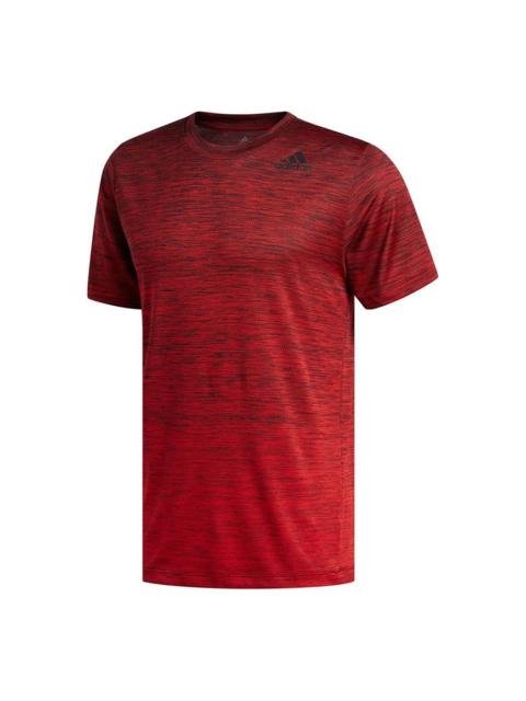 adidas Gradient Tee Casual Sports Breathable Round Neck Short Sleeve Red FL4395