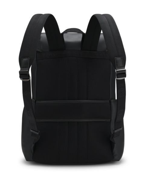 ITALIAN-LEATHER BACKPACK WITH DOUBLE B MONOGRAM