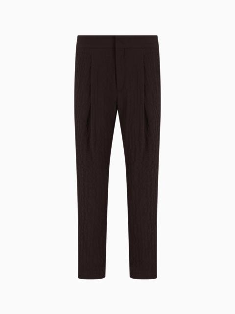 SINGLE-PLEAT STRETCH-WOOL TROUSERS