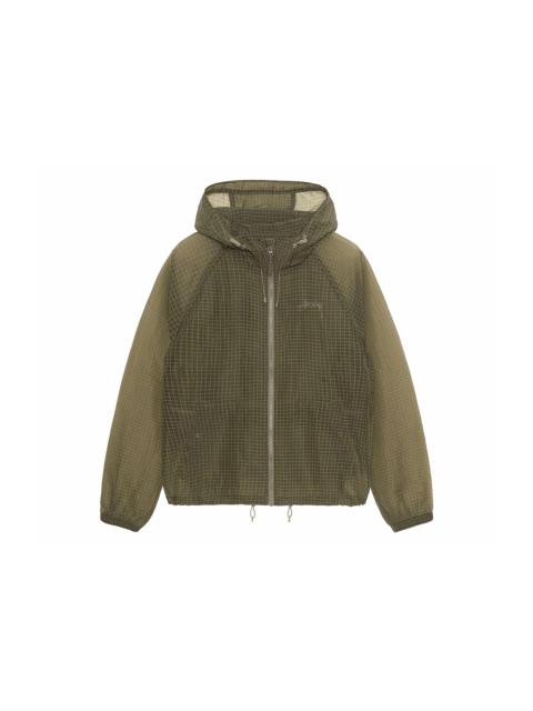 Stussy Beach Ripstop Transparent Shell Jacket Olive