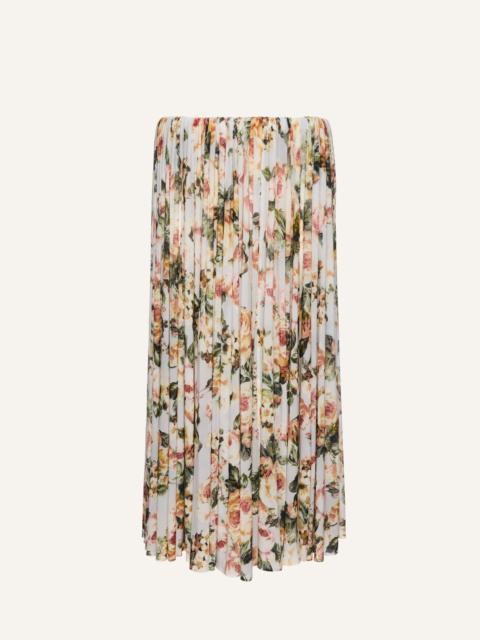 Gathered waist skirt in floral print