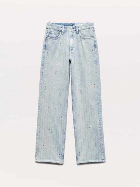 Shea Embellished Relaxed Straight Jeans
Lightweight Rigid Denim