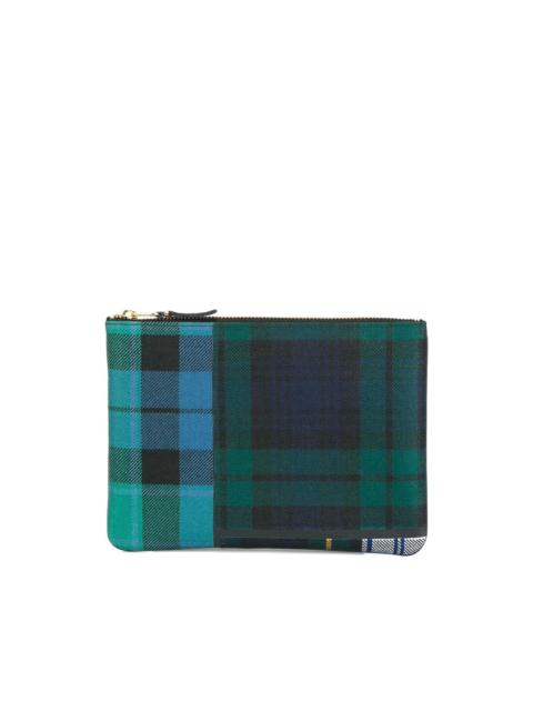 tartan patchwork clutch