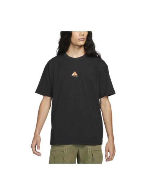 Nike ACG Front Logo T-Shirt 'Black Orange' DQ1816-010