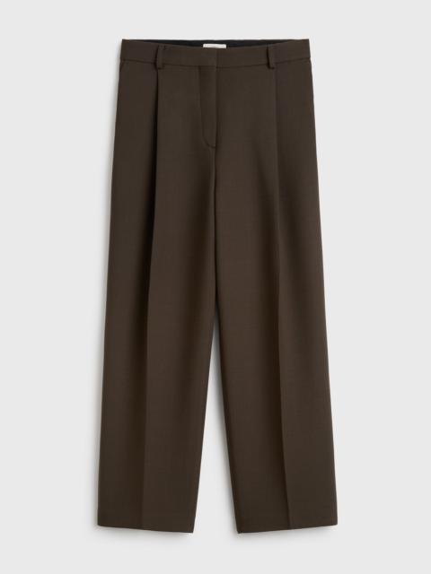 Pleated straight trousers bark