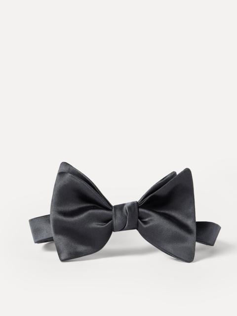 Cotton and silk satin bow tie