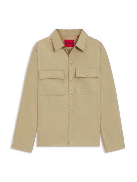 RELAXED-FIT COTTON SHIRT WITH OVERSIZED CHEST POCKET