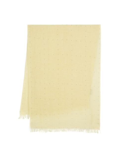 stud-detail poplin scarf