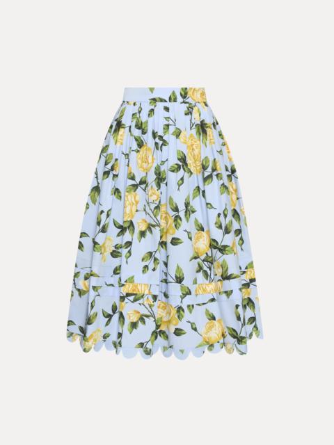 ENGLISH ROSE COTTON POPLIN SKIRT