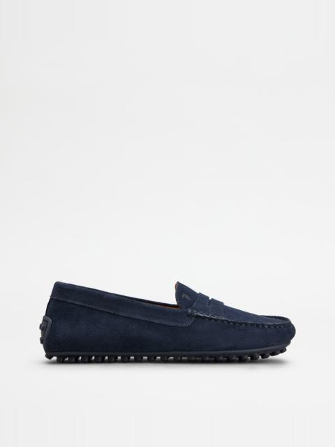 CITY GOMMINO DRIVING SHOES IN SUEDE - BLUE