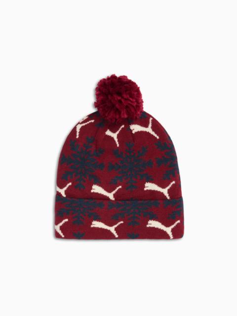 Fair Isle Winter Pom Pom Beanie