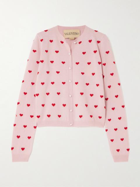 Intarsia Wool Cardigan