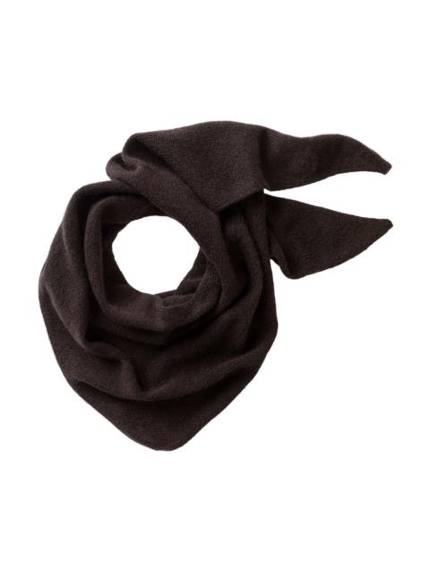 Gauzy Cashmere Brown Triangle Neck Tie