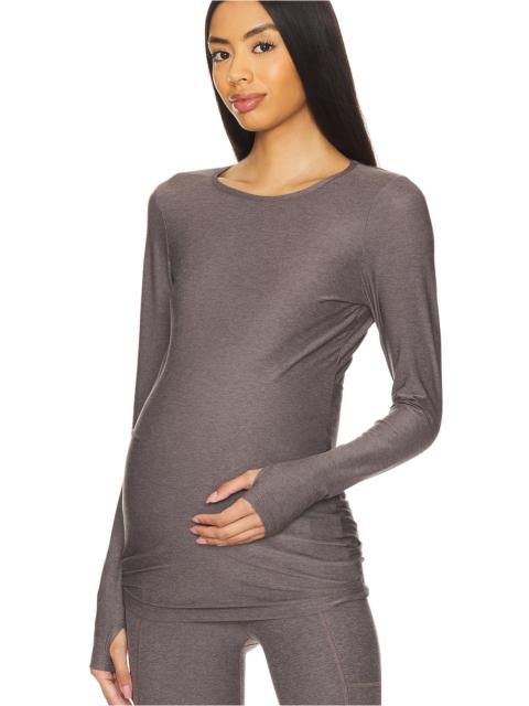 Featherweight Count On Me Maternity Crew Pullover Top