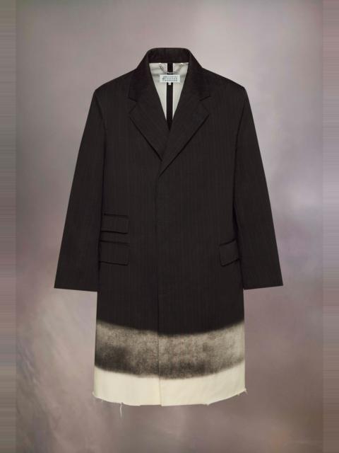 Trompe l'oeil pinstripe coat