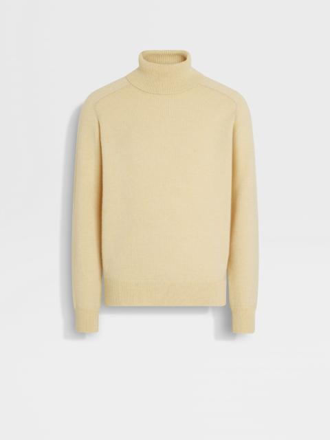 PASTEL YELLOW MULTIMÉLANGE CASHMERE TURTLENECK