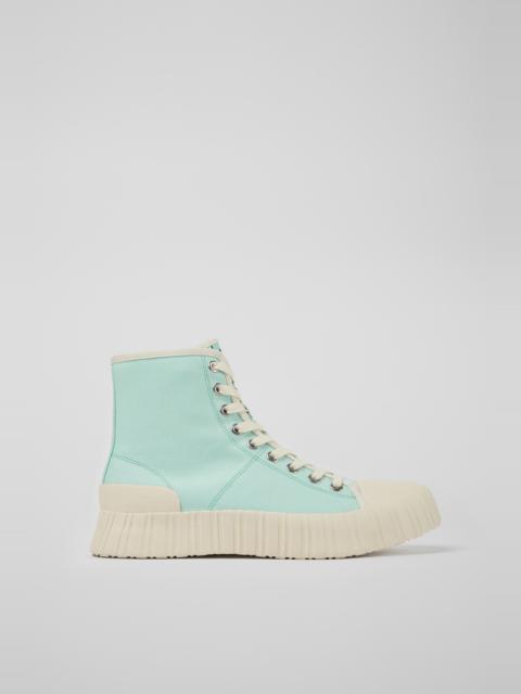 Light green recycled cotton sneakers