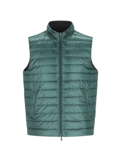zip-up quilted gilet