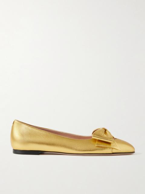 Bowow Metallic Leather Ballet Flats