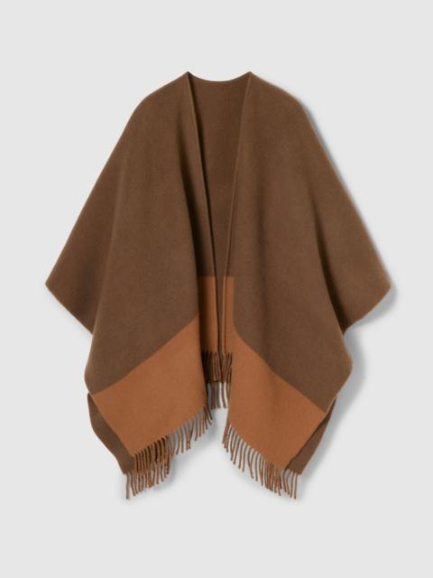 Wool cashmere cape