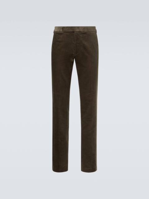 Cotton corduroy slim pants