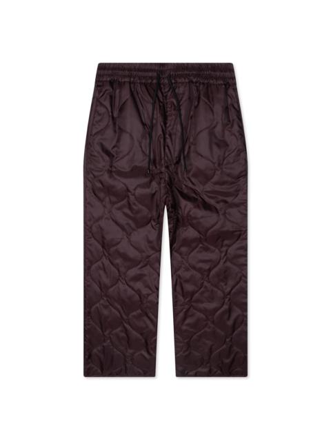 PLEADED PADDED PANTS - AUBURN