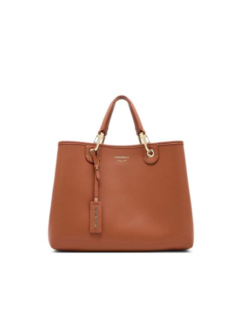 medium top-handle leather tote bag