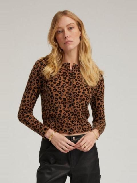 LEOPARD CASHMERE BABY CARDIGAN