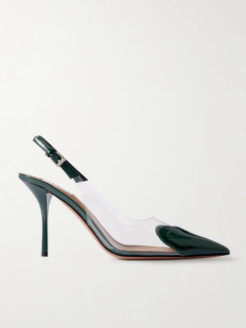 Le Caur Patent-leather And Pvc Slingback Pumps
