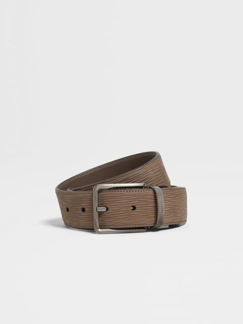 BROWN BOVINE LEATHER BELT
