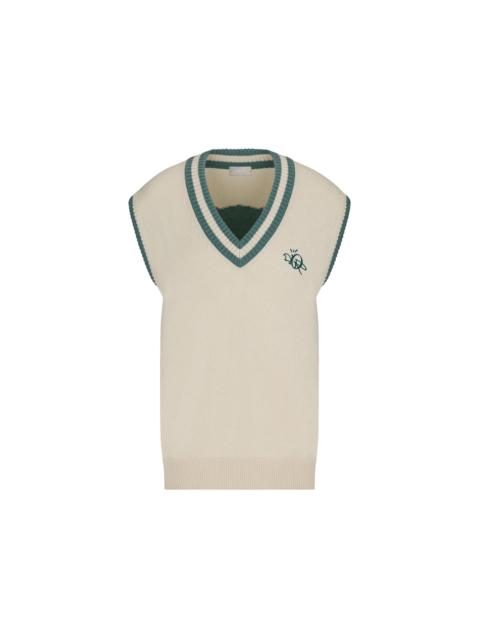 Dior x CACTUS JACK Oversized Sleeveless Sweater Ecru