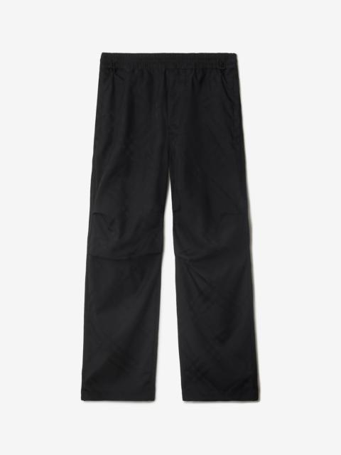 Check Nylon Cargo Trousers