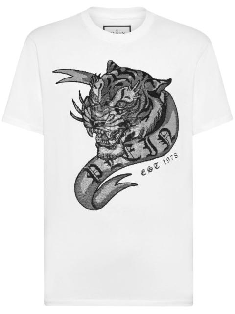 SS Tattoo tiger-print t-shirt
