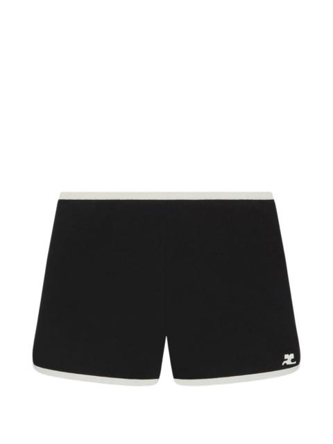 contrast-trim shorts