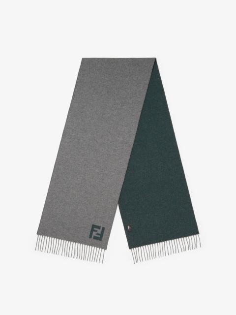 Scarf gray wool and cashmere scarf