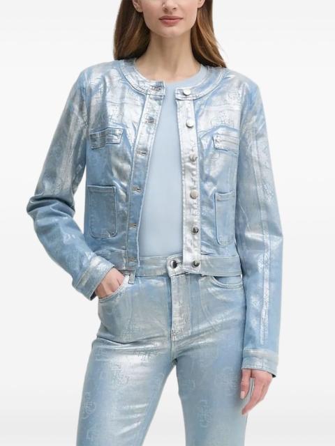 logo-motif bomber jacket