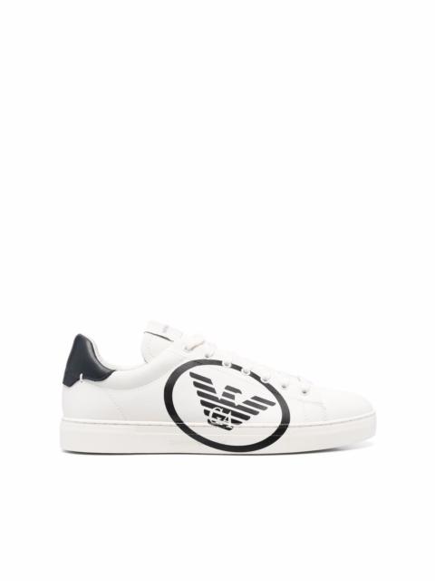 logo-print low-top sneakers