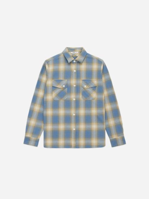 Crosscut Flannel - Powder Blue Plaid