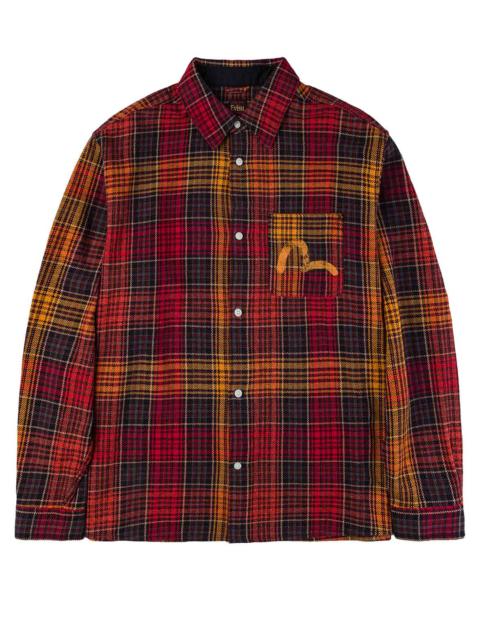 Seagull Print Regular Fit Flannel Check Shirt