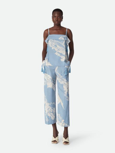 Italian Postcard Silk Top